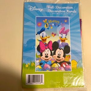Disney Mickey  & Minnie Happy Easter Wall Decoration Plastic Banner 30x48
